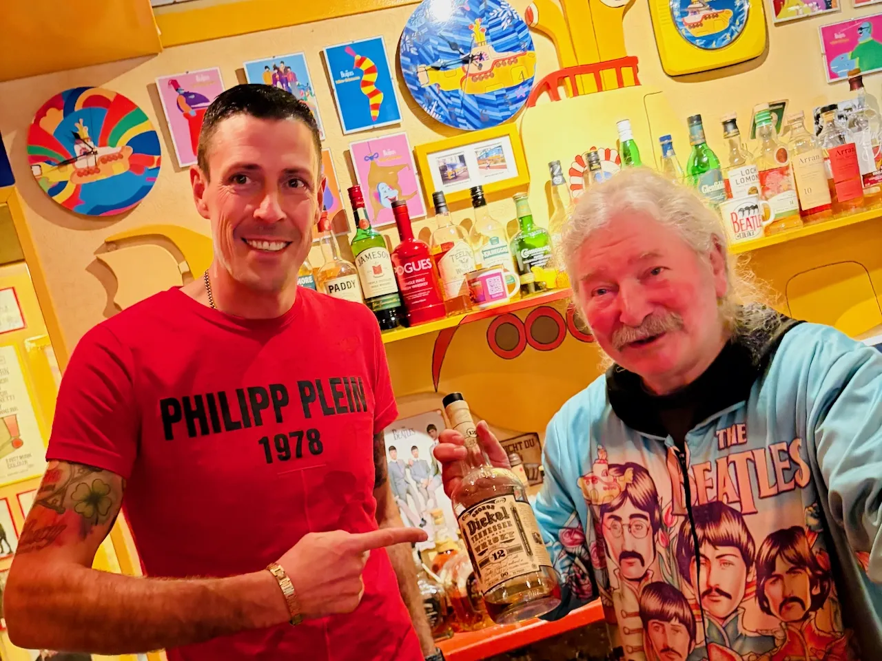 Markus Bodo Wieseler und Axel Ketterer im Yellow Submarine Café in Bad Ems